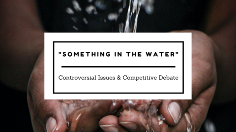 water flowing into hands with brown skin