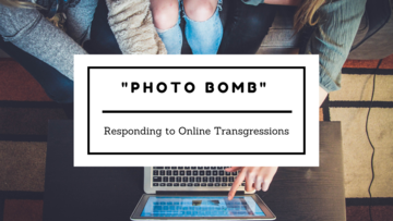 teenagers pointing at a laptop screen