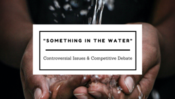 water flowing into hands with brown skin